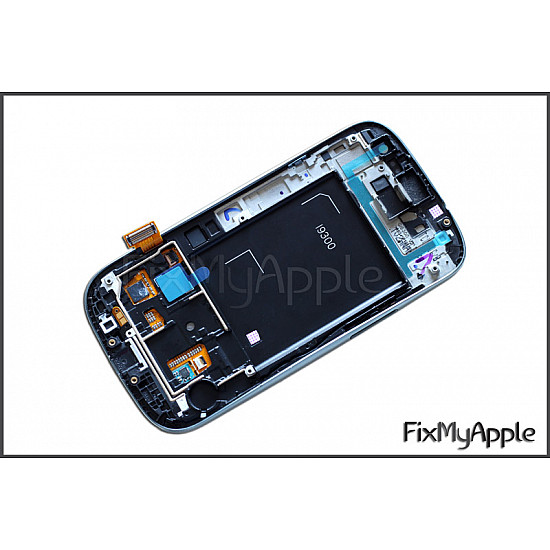 Samsung Galaxy S3 i9300 LCD Touch Screen Digitizer Assembly with Frame - White OEM